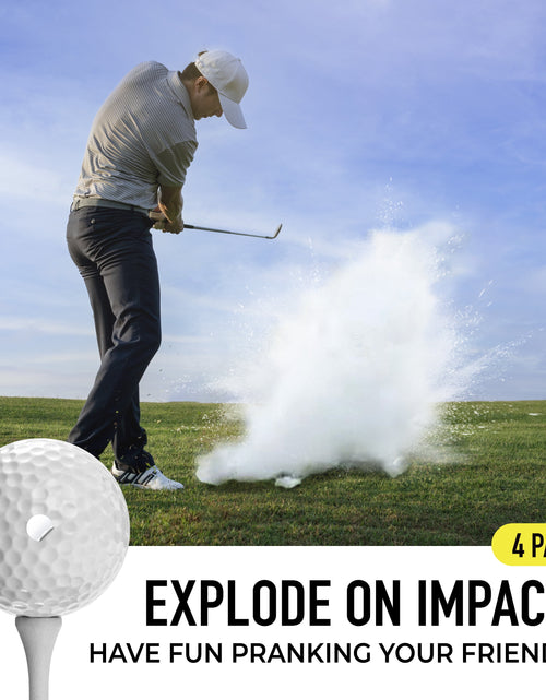 Load image into Gallery viewer, Exploder Prank Golf Balls, White and Dimpled, 4 Pack

