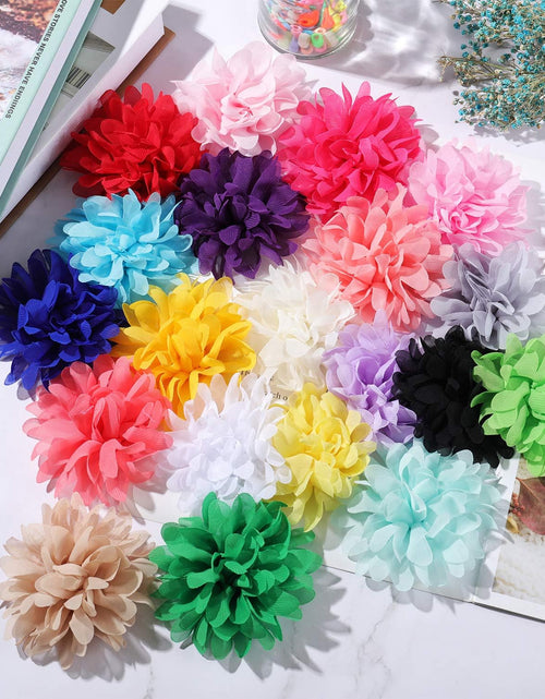 Load image into Gallery viewer, 20 Pieces Dog Collar Flowers Pet Flower Bow Ties Multi-Color Dog Charms Flower for Puppy Dog Collar Grooming Accessories (12 Cm/ 4.7 Inch)
