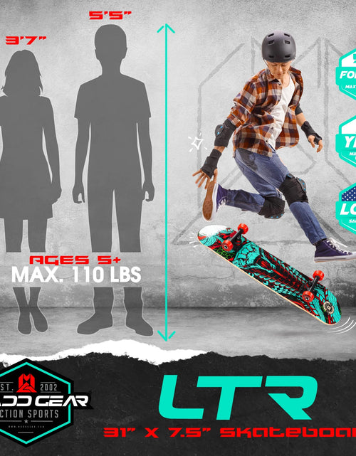 Load image into Gallery viewer, Beginner Skateboard for Kids and Teens – 31&quot; Maple Deck – ABEC-5 Bearings – Easy to Ride –  LTR
