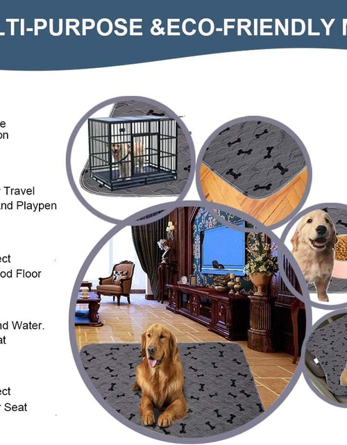 Load image into Gallery viewer, Washable Dog Pee Pads with Free Grooming Gloves,Non Slip Dog Mats with Great Urine Absorption,Reusable Puppy Pee Pads for Whelping,Potty,Training,Playpen
