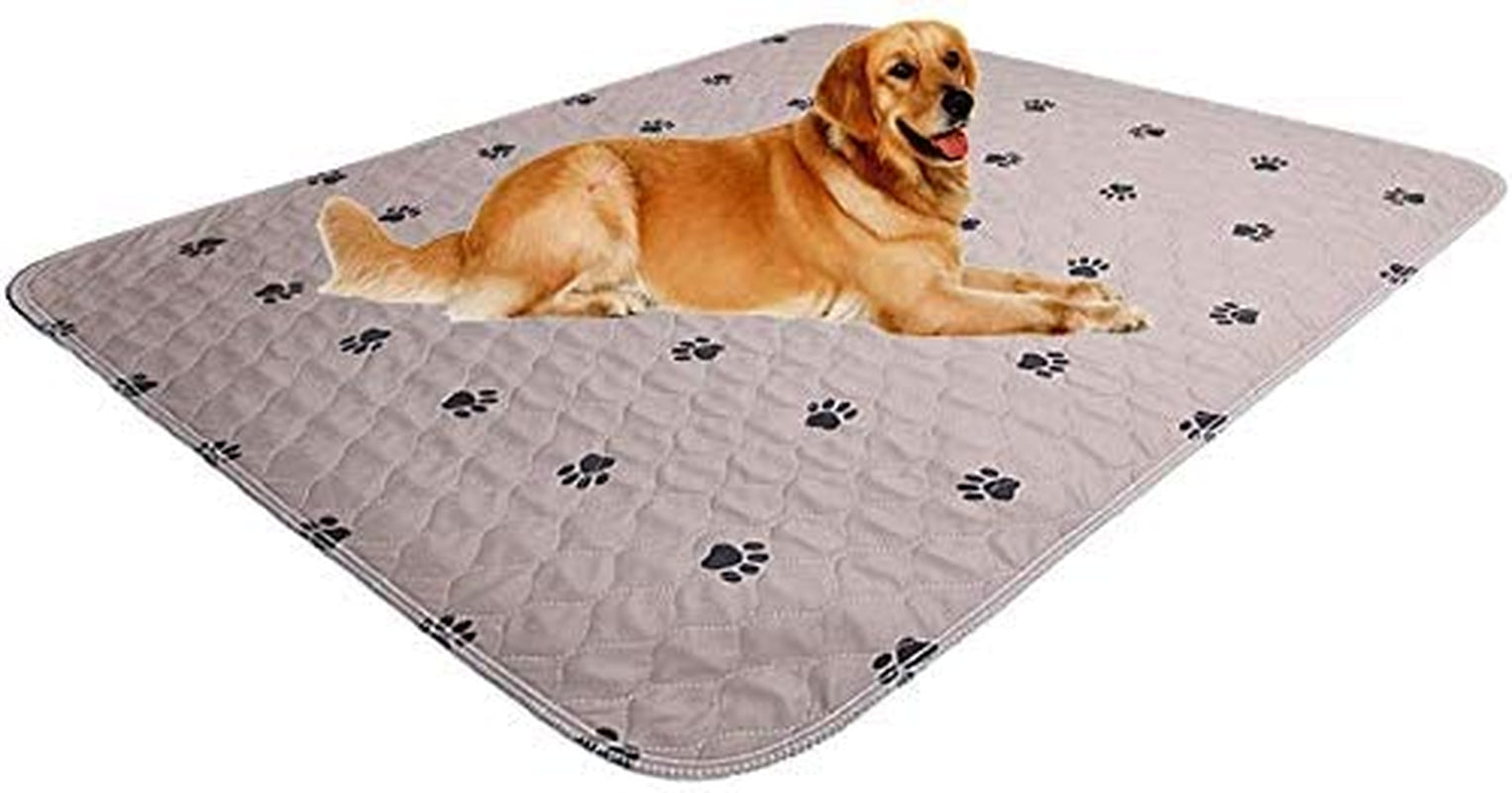 Reusable Pee Pad + Free Puppy Grooming Gloves/Quilted, Fast Absorbing Machine Washable Dog Whelping Pad/Waterproof Puppy Training Pad/Housebreaking Absorption Pads
