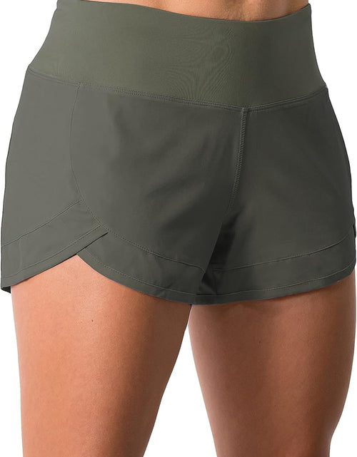 Load image into Gallery viewer, Apparel Womens Lightweight Running WOD Volleyball Shorts Workout Mesh Liner Zip Pocket
