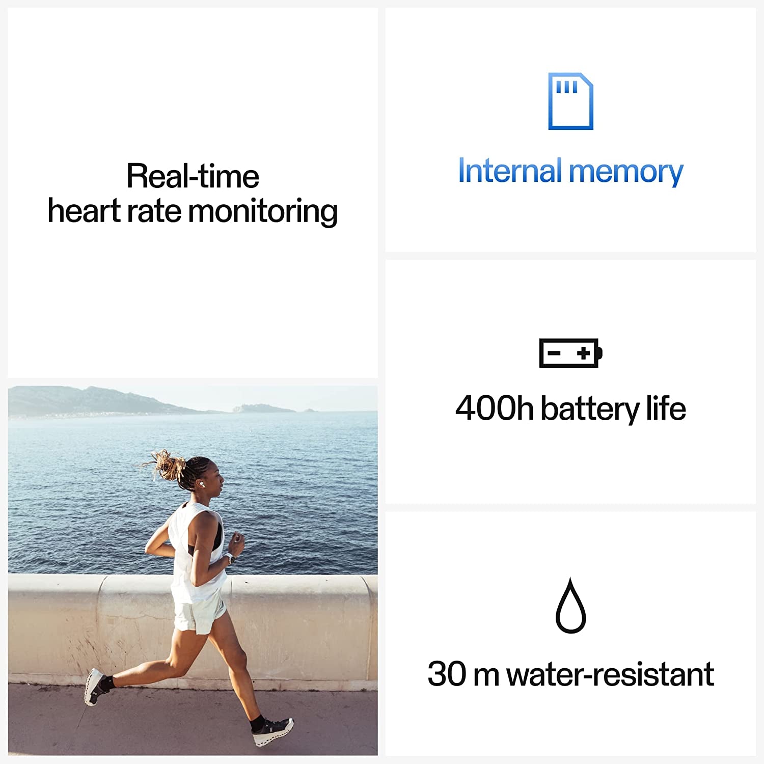 H10 Heart Rate Monitor Chest Strap - ANT + Bluetooth, Waterproof HR Sensor for Men and Women (New)
