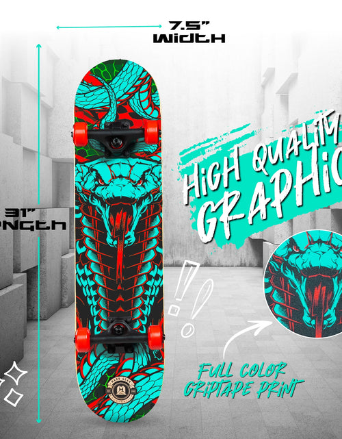 Load image into Gallery viewer, Beginner Skateboard for Kids and Teens – 31&quot; Maple Deck – ABEC-5 Bearings – Easy to Ride –  LTR
