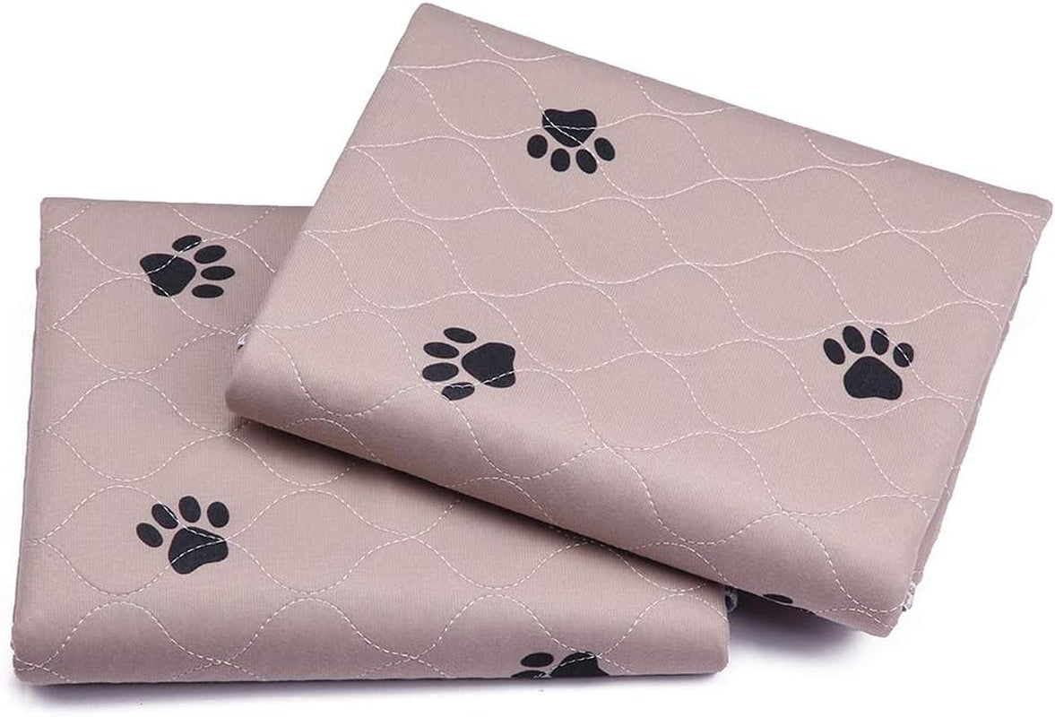 Reusable Pee Pad + Free Puppy Grooming Gloves/Quilted, Fast Absorbing Machine Washable Dog Whelping Pad/Waterproof Puppy Training Pad/Housebreaking Absorption Pads